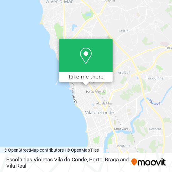 Escola das Violetas Vila do Conde map
