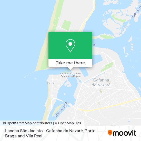 Lancha São Jacinto - Gafanha da Nazaré mapa