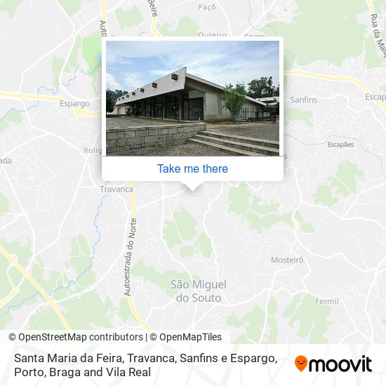 Santa Maria da Feira, Travanca, Sanfins e Espargo map
