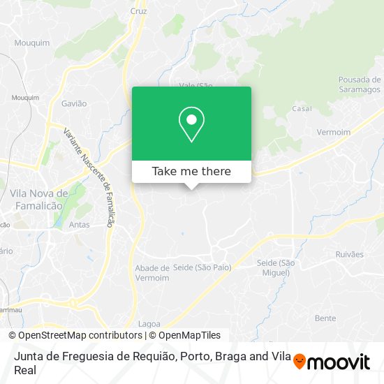 Junta de Freguesia de Requião mapa