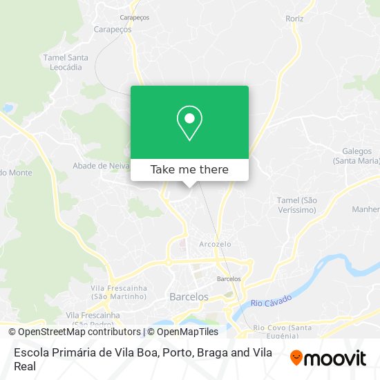 Escola Primária de Vila Boa mapa