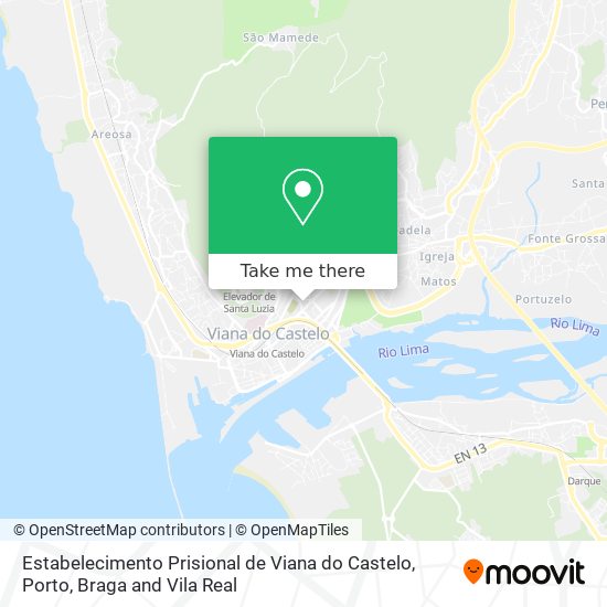 Estabelecimento Prisional de Viana do Castelo map