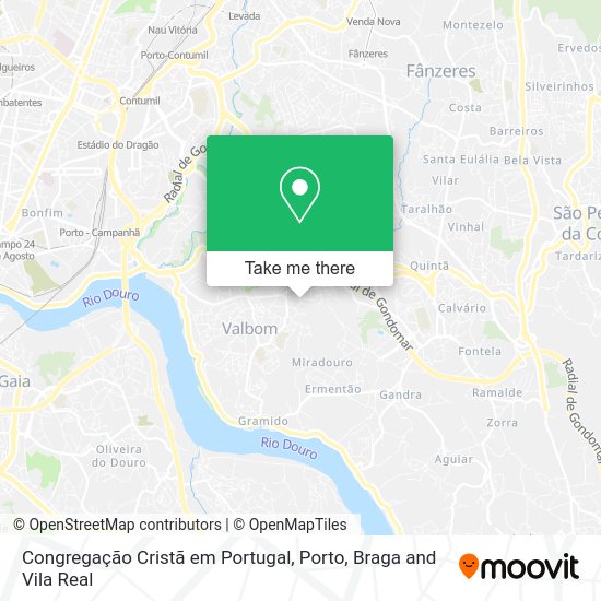 Congregação Cristã em Portugal map