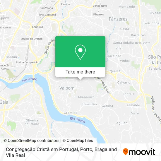 Congregação Cristã em Portugal map