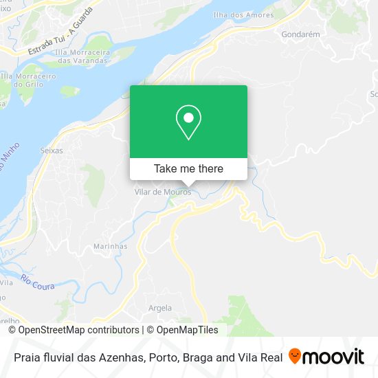 Praia fluvial das Azenhas map