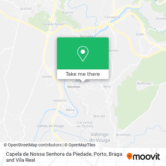 Capela de Nossa Senhora da Piedade mapa