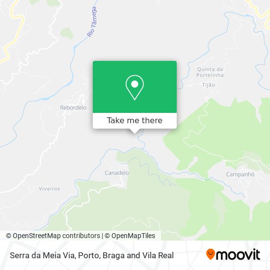 Serra da Meia Via map