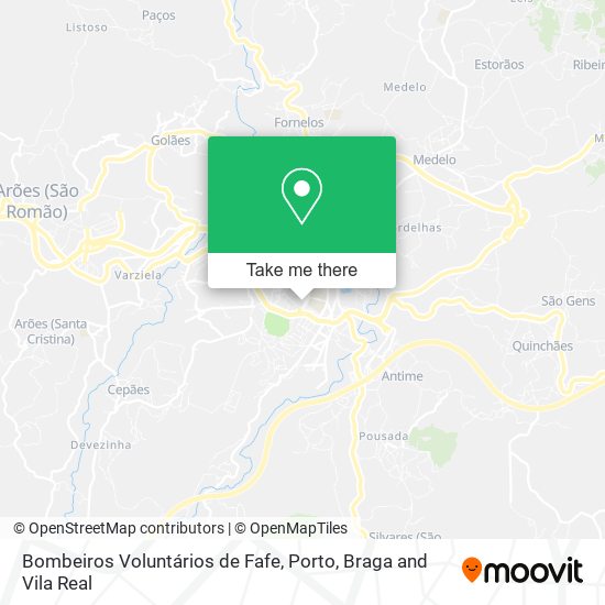 Bombeiros Voluntários de Fafe map