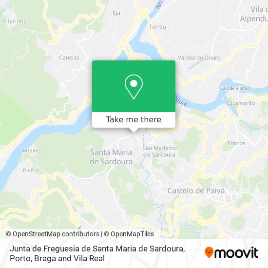 Junta de Freguesia de Santa Maria de Sardoura mapa