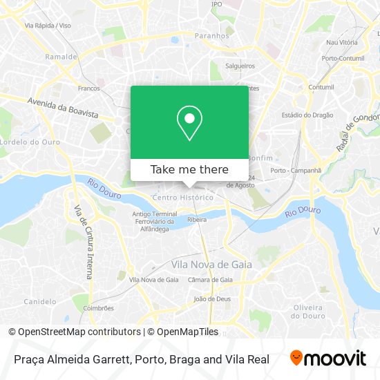 Praça Almeida Garrett mapa