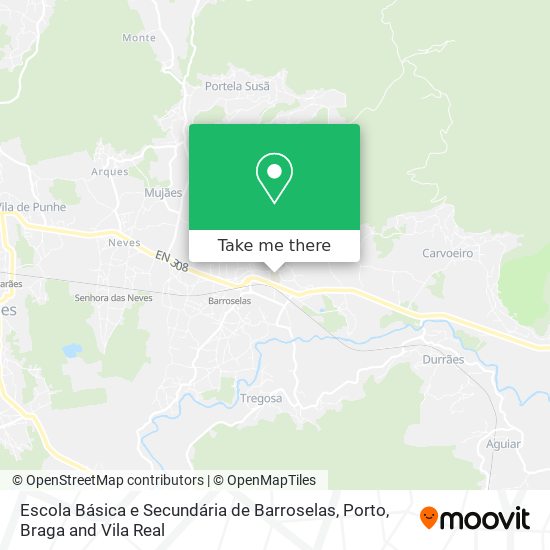 Escola Básica e Secundária de Barroselas mapa
