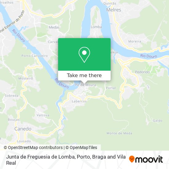 Junta de Freguesia de Lomba mapa