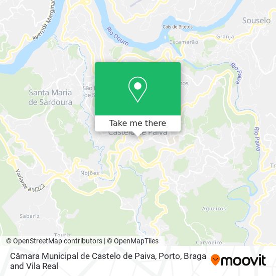 Câmara Municipal de Castelo de Paiva map