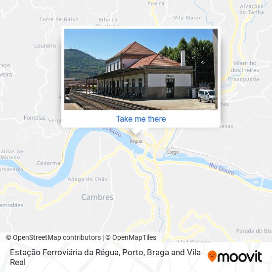 Estação Ferroviária da Régua map