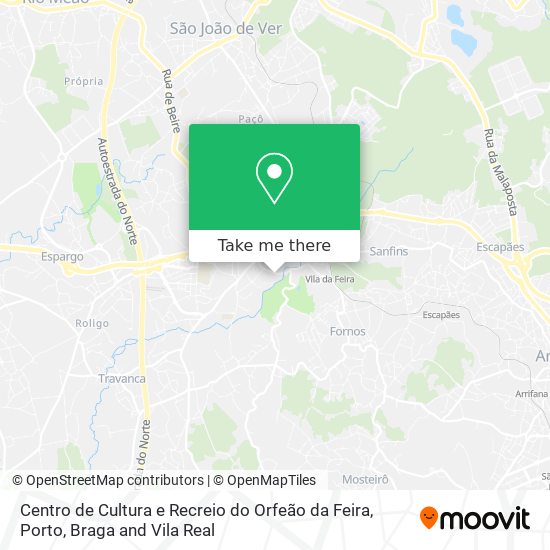 Centro de Cultura e Recreio do Orfeão da Feira map