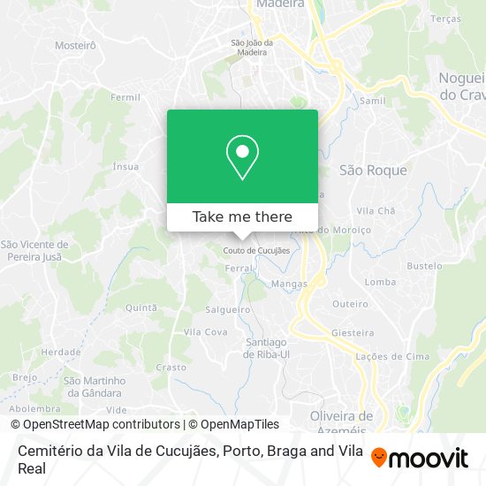 Cemitério da Vila de Cucujães map