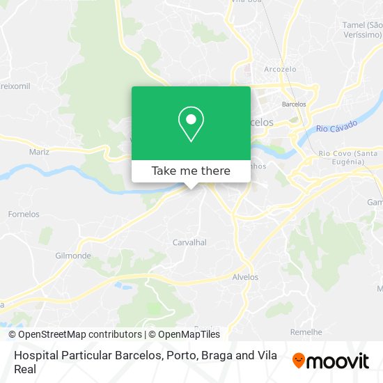 Hospital Particular Barcelos map