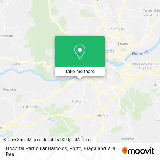 Hospital Particular Barcelos map