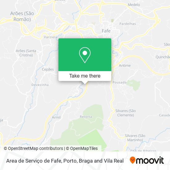 Area de Serviço de Fafe map