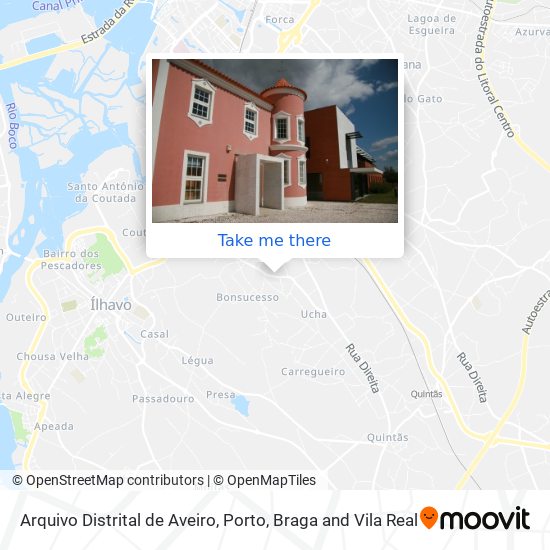 Arquivo Distrital de Aveiro mapa