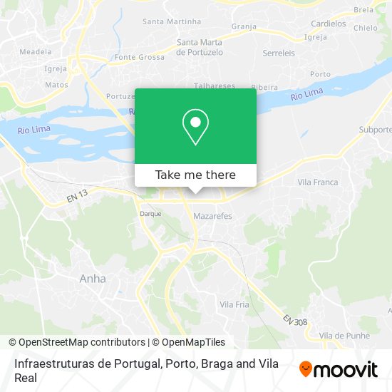 Infraestruturas de Portugal map