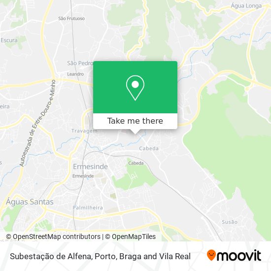 Subestação de Alfena map