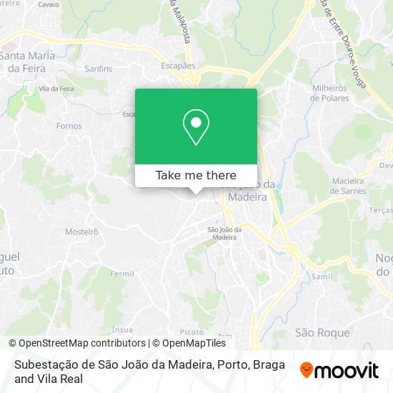 Subestação de São João da Madeira map