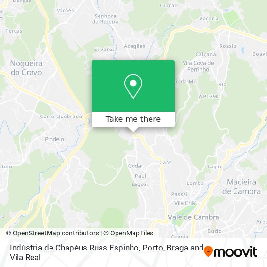 Indústria de Chapéus Ruas Espinho map
