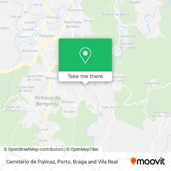 Cemitério de Palmaz mapa