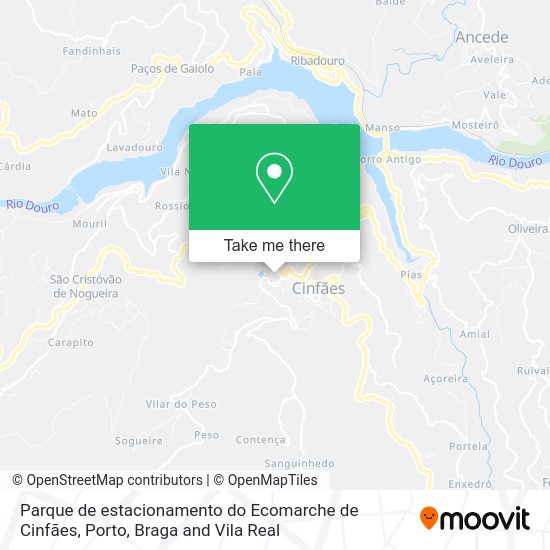 Parque de estacionamento do Ecomarche de Cinfães map