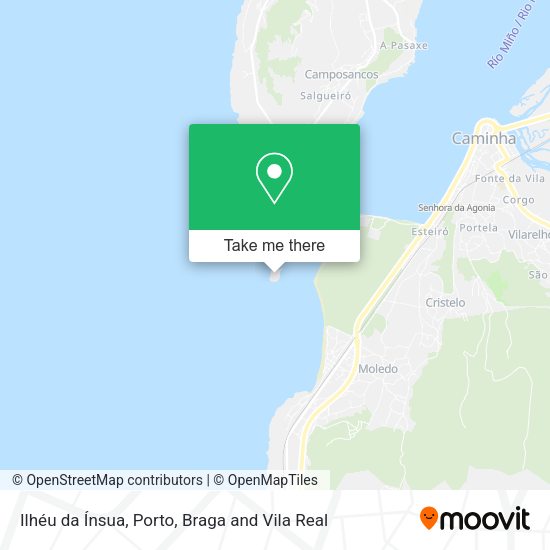 Ilhéu da Ínsua mapa