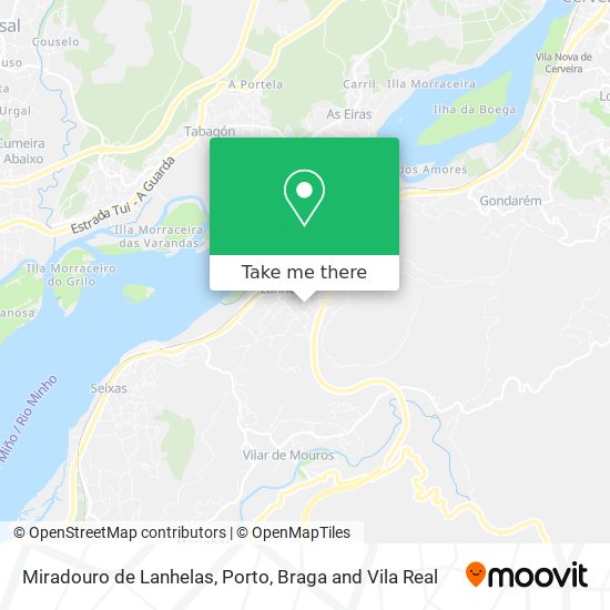 Miradouro de Lanhelas map