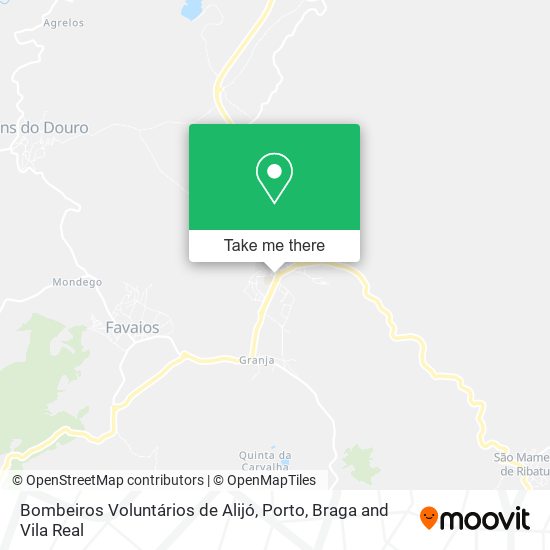 Bombeiros Voluntários de Alijó map