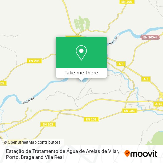 Estação De Tratamento De Água De Areias De Vilar map