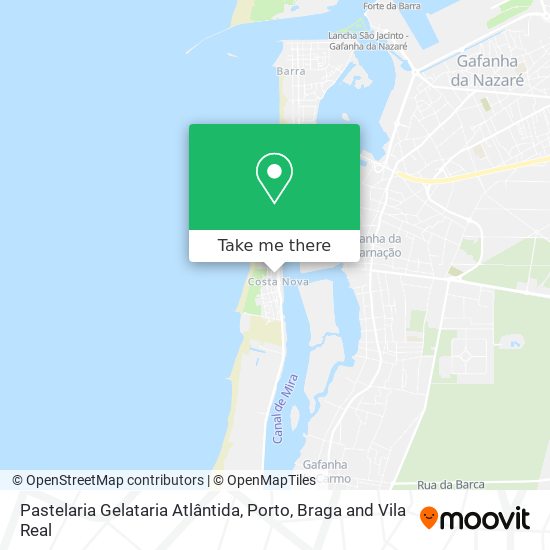 Pastelaria Gelataria Atlântida mapa
