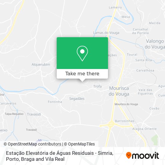 Estação Elevatória de Águas Residuais - Simria map