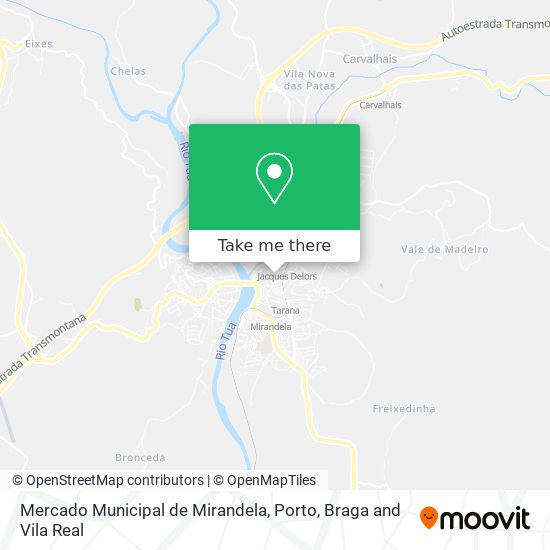 Mercado Municipal de Mirandela mapa