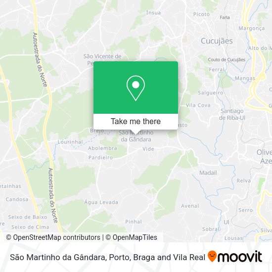 São Martinho da Gândara map