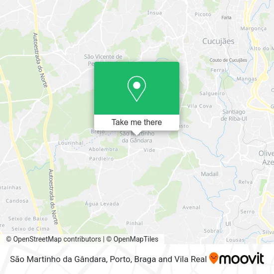 São Martinho da Gândara map