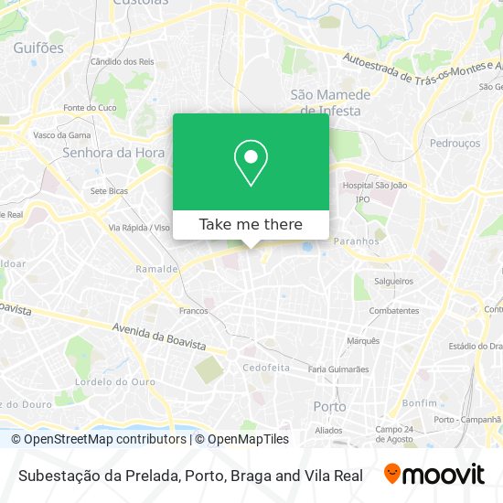 Subestação da Prelada map