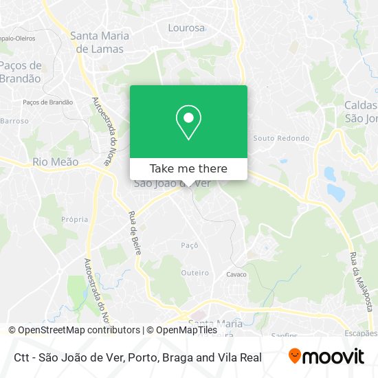Ctt - São João de Ver map