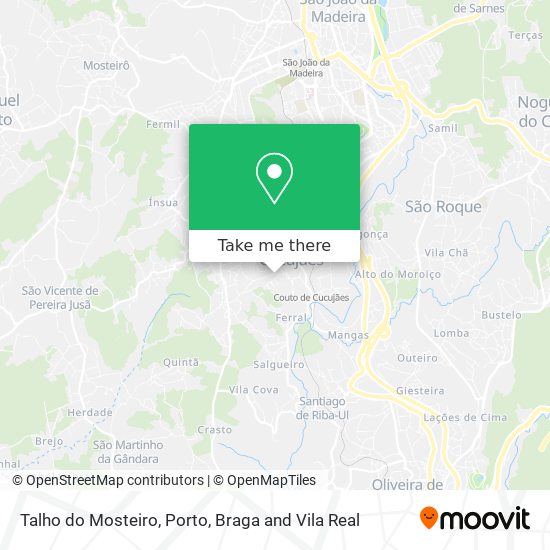 Talho do Mosteiro mapa