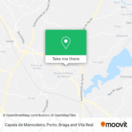 Capela de Mamodeiro mapa