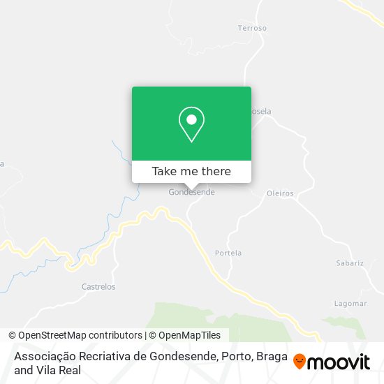 Associação Recriativa de Gondesende mapa