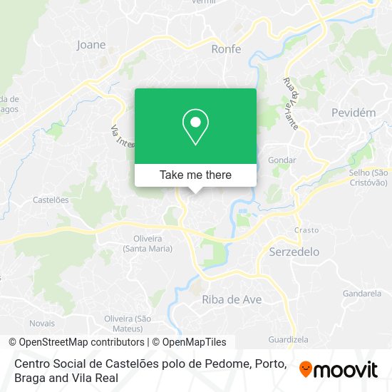 Centro Social de Castelões polo de Pedome map