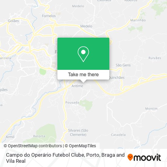 Campo do Operário Futebol Clube map