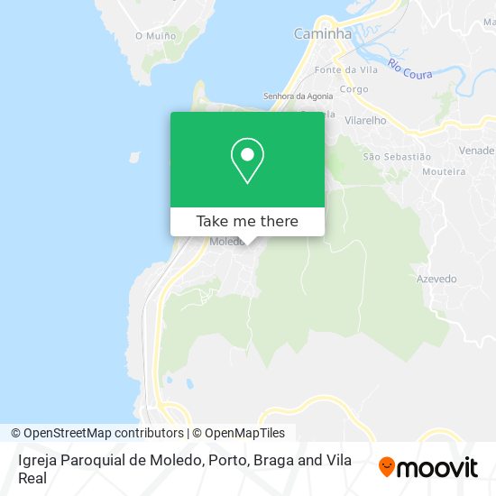 Igreja Paroquial de Moledo mapa