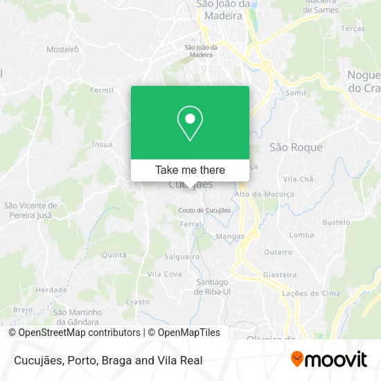 Cucujães map