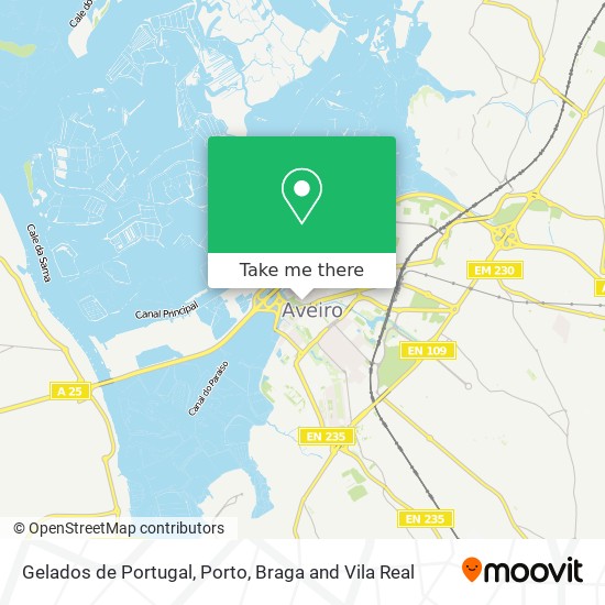 Gelados de Portugal map