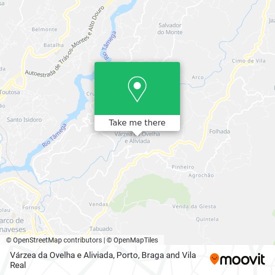 Várzea da Ovelha e Aliviada map